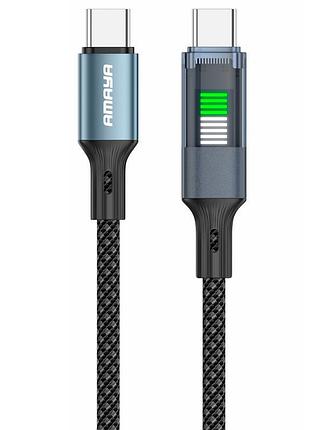 Дата кабель amaya 111cc type-c to type-c 60w (1.2m) black