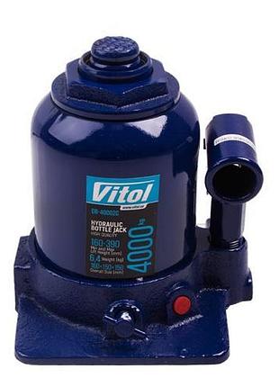 Домкрат гидравлический телескоп 4т 2х цилиндровый 160-390 мм 6,4 кг vitol db-40002c