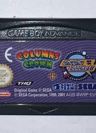Columns crown & chuchu rocket, б/в, англійська версія, без коробки - картридж для gameboy advance