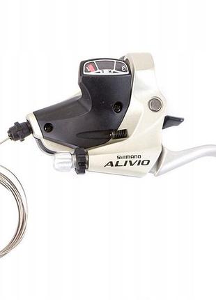 Манетка моноблок shimano st-m410 alivio 3 скор. (st-m410-3)