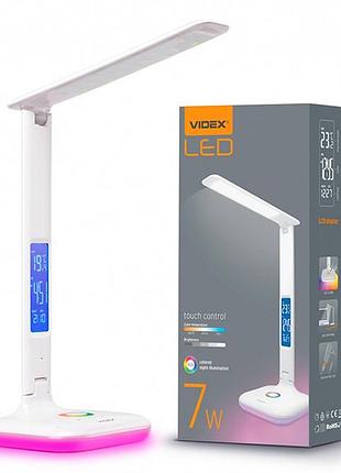 Светодиодная настольная лампа vl-tf05w-rgb 7w 3000-5500k videx