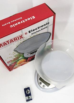 Кухонные весы для взвешивания продуктов matarix, весы с экраном для кухни кухни в граммах tm-87