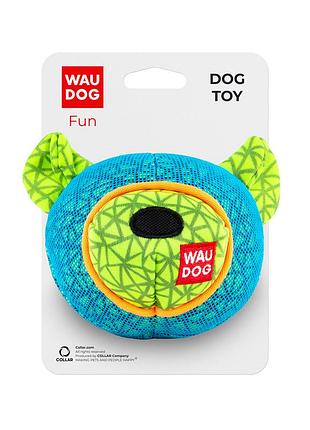 Игрушка для собак waudog fun, "медведь", ш 12 см, д 11 см голубой