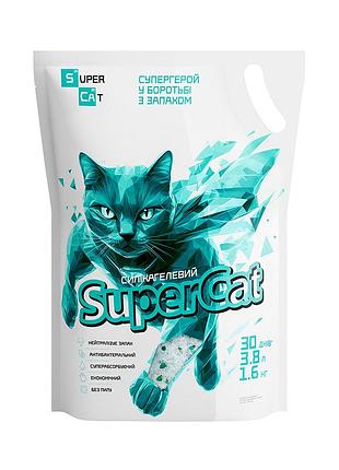 Силикагелевый наполнитель supercat для кошачьих туалетов, 1,6 кг