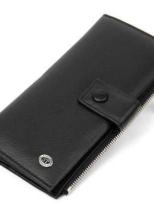 Классический кошелек-клатч st leather 19373 черный