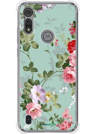 Чехол на motorola e6s цветочные обои 2 "862sp-2001-2448"
