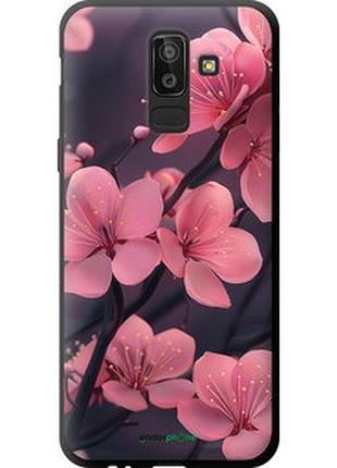 Чехол на samsung galaxy j8 2018 пурпурная сакура "6075b-1511-2448"