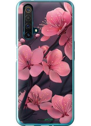 Чехол на realme x50 пурпурная сакура "6075u-1894-2448"