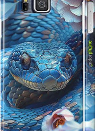 Чехол на samsung galaxy alpha g850f blue snake "6079c-65-2448"