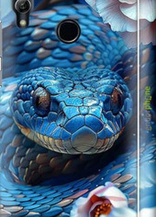 Чехол на huawei honor 10 lite blue snake "6079m-1618-2448"