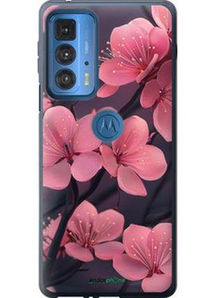 Чехол на motorola edge 20 pro пурпурная сакура "6075u-2662-2448"