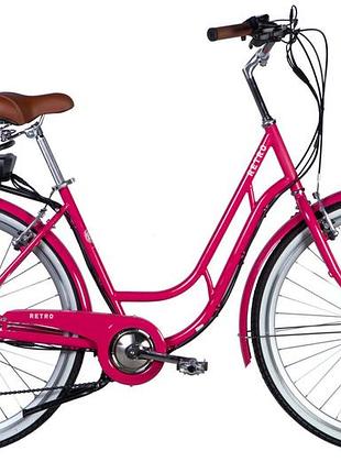 Електровелосипед st 28" dorozhnik eretro рама 19" 36b 12.5а/г 500вт рожевий (elb-d-28-070)