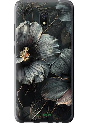 Чохол на xiaomi redmi 8a чорні квіти "6031u-1794-2448"