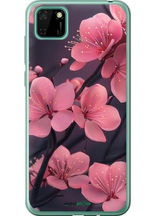 Чохол на huawei y5p пурпурова сакура "6075u-1936-2448"