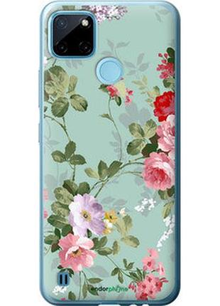 Чехол на realme c21y цветочные обои 2 "862u-2472-2448"