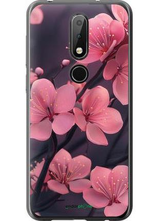 Чехол на nokia 6.1 plus пурпурная сакура "6075u-1539-2448"
