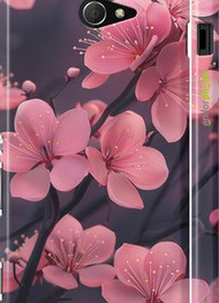 Чехол на sony xperia m2 dual d2302 пурпурная сакура "6075m-61-2448"
