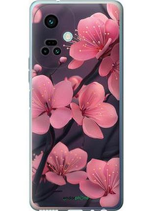 Чохол на tecno camon 19 pro (ci8n) пурпурова сакура "6075u-2766-2448"