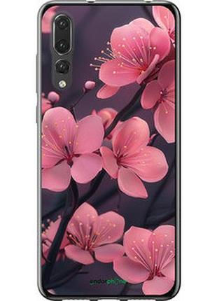Чехол на huawei p20 pro пурпурная сакура "6075t-1470-2448"