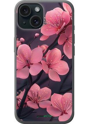 Чохол на iphone 15 пурпурова сакура "6075u-3075-2448"
