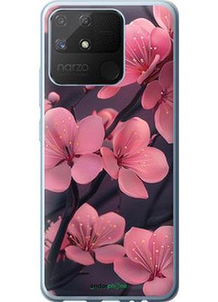 Чехол на realme narzo 50a пурпурная сакура "6075u-2514-2448"