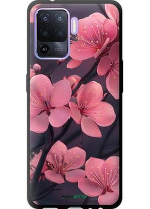 Чохол на oppo reno5 lite пурпурова сакура "6075b-2312-2448"