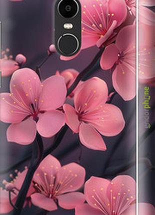 Чехол на xiaomi redmi note 4x пурпурная сакура "6075m-951-2448"