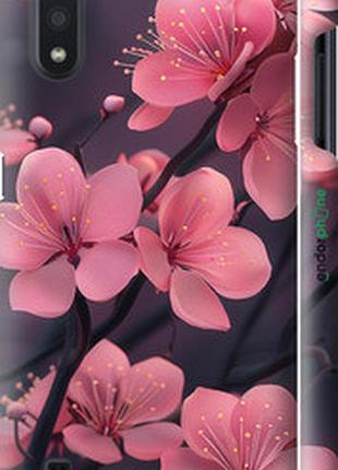 Чехол на samsung galaxy a01 a015f пурпурная сакура "6075m-1842-2448"