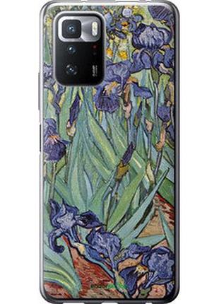 Чехол на xiaomi redmi note 10 pro 5g винсент ван гог. ирисы "161u-3333-2448"