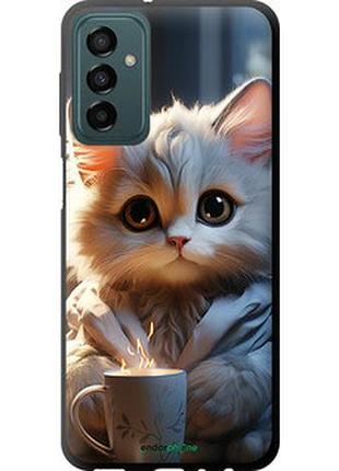 Чехол на samsung galaxy m13 m135 white cat "5646b-2765-2448"