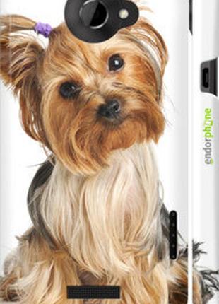 Чехол на htc one x йоркширский терьер с хвостиком "930c-42-2448"