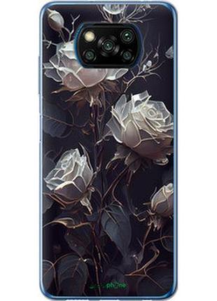 Чехол на xiaomi poco x3 розы 2 "5550t-2073-2448"