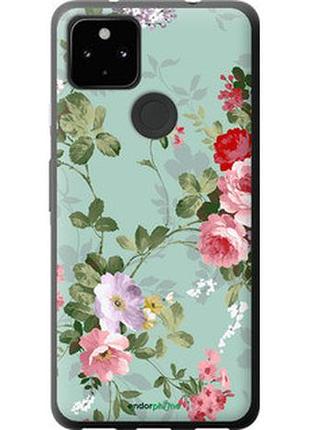 Чехол на google pixel 5a цветочные обои 2 "862t-2286-2448"