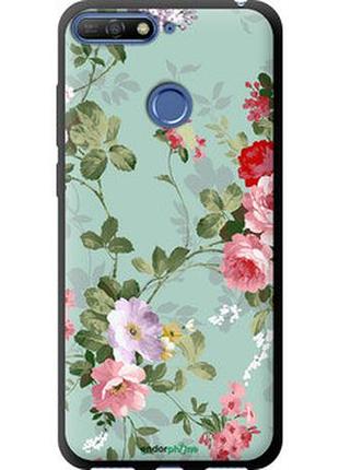 Чехол на huawei honor 7c цветочные обои 2 "862b-1411-2448"