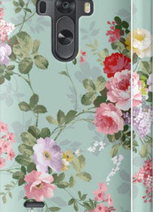 Чехол на lg g3 d855 цветочные обои 2 "862c-47-2448"
