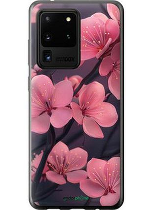 Чехол на samsung galaxy s20 ultra пурпурная сакура "6075t-1831-2448"