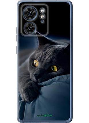 Чехол на motorola edge 40 дымчатый кот "825u-3335-2448"