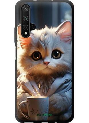 Чехол на huawei honor 20 white cat "5646b-1697-2448"