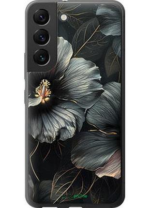 Чохол на samsung galaxy s22 чорні квіти "6031u-2494-2448"