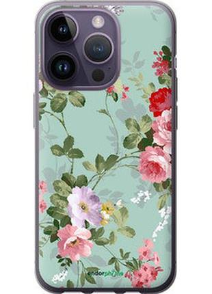 Чехол на iphone 14 pro цветочные обои 2 "862u-2646-2448"