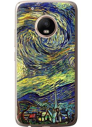 Чохол на motorola moto g5 plus вінсент ван гог. зоряна ніч "163t-1038-2448"