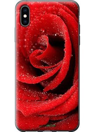 Чехол на iphone xs max красная роза "529t-1557-2448"