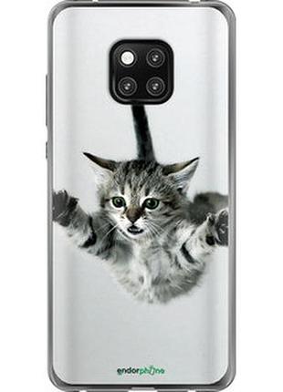Чехол на huawei mate 20 pro летящий котёнок "2322t-1567-2448"