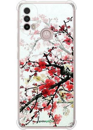 Чехол на motorola e40 цветущий куст "831sp-2660-2448"