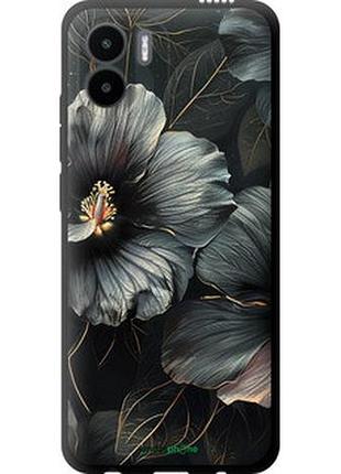 Чохол на xiaomi redmi a1 чорні квіти "6031b-2768-2448"