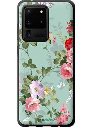 Чехол на samsung galaxy s20 ultra цветочные обои 2 "862b-1831-2448"