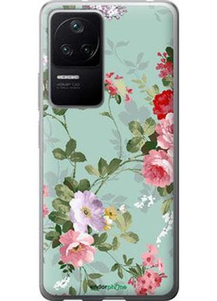 Чехол на xiaomi redmi k40s цветочные обои 2 "862u-2582-2448"
