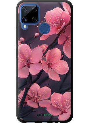Чехол на realme c15 пурпурная сакура "6075b-2063-2448"