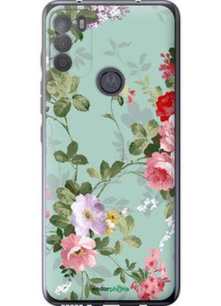 Чехол на motorola g50 цветочные обои 2 "862u-2354-2448"