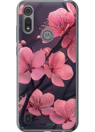 Чохол на motorola e6i пурпурова сакура "6075u-2355-2448"